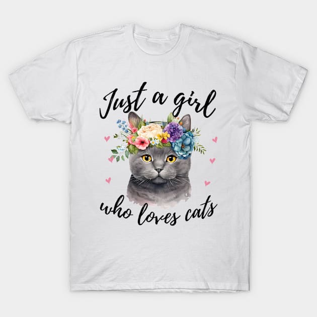 Cute British Shorthair Cat Lover T-Shirt by Barking Boutique